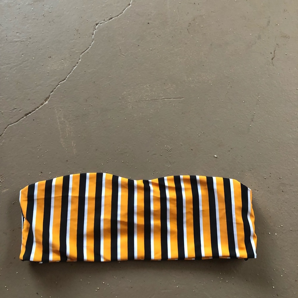 Stripes Bandeau Bikini Top